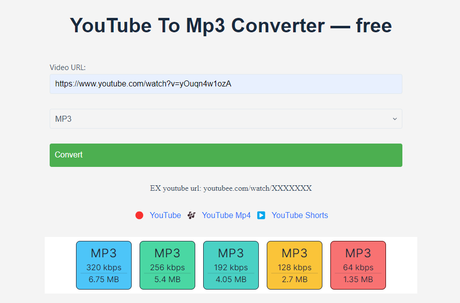 YouTube Convert To MP3